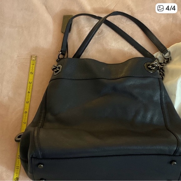 Coach Dark Leather Shoulder Bag - Picture 4 of 4